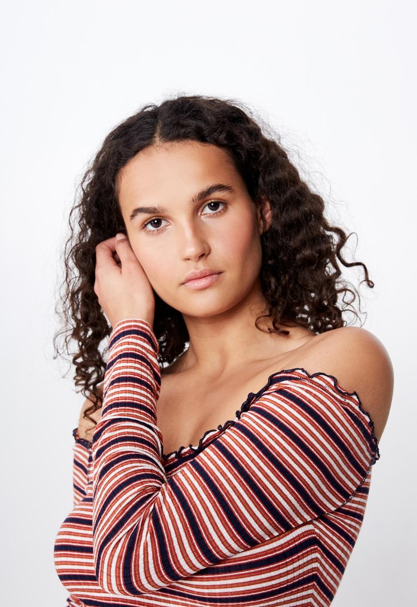 Cotton On - Riley off the shoulder long sleeve bodysuit  - multi 