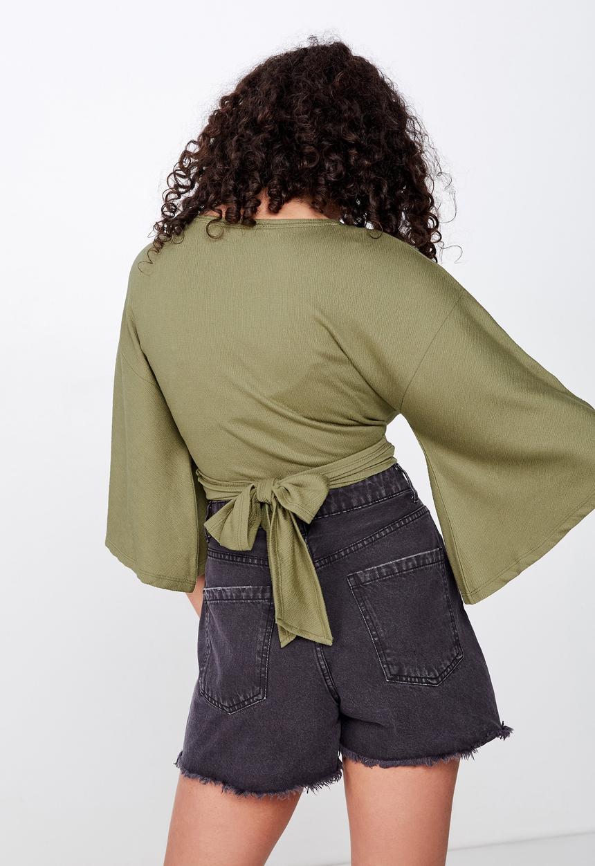 Cotton On - Jude kimono sleeve top  - green