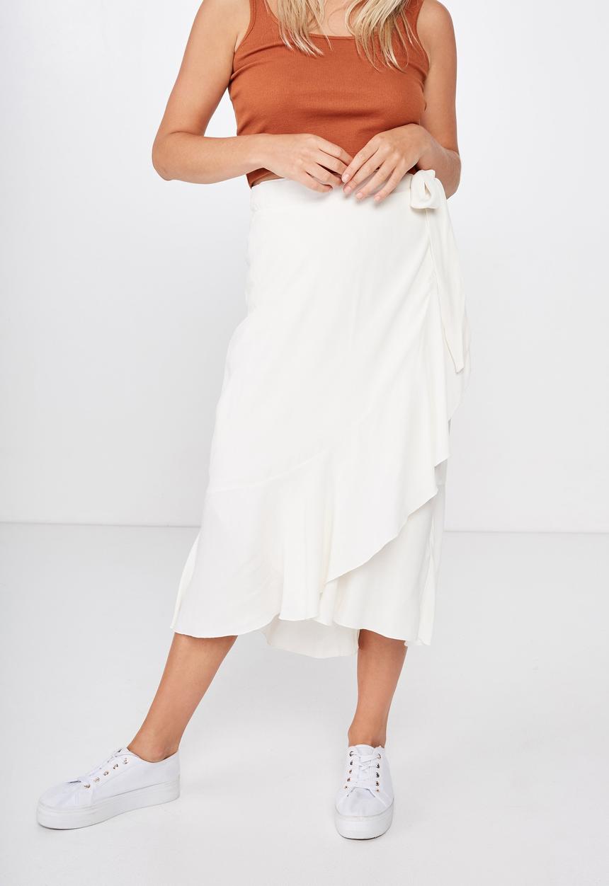 Cotton On - Ella midi skirt - cream