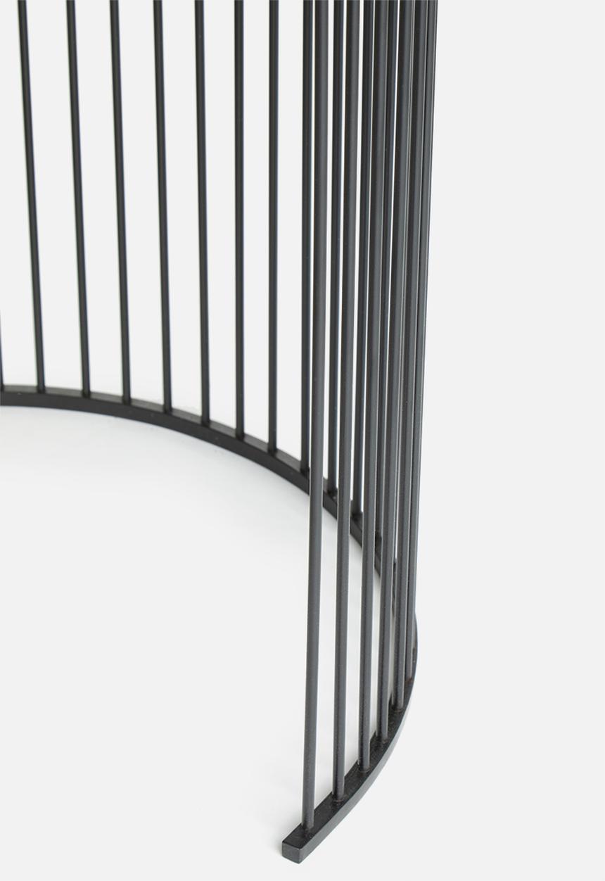 Sixth Floor - Half moon set of two tables - grey & black