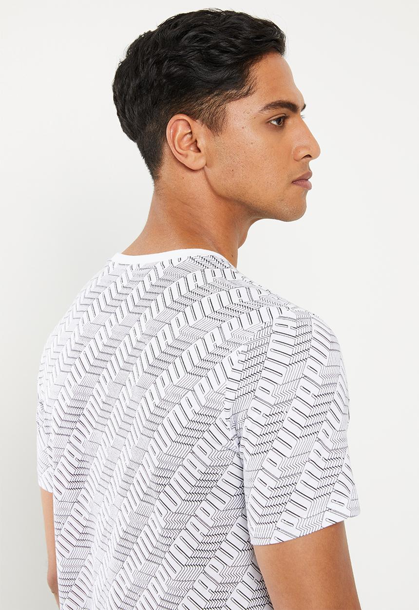 PUMA - Classics graphics all over print tee - white