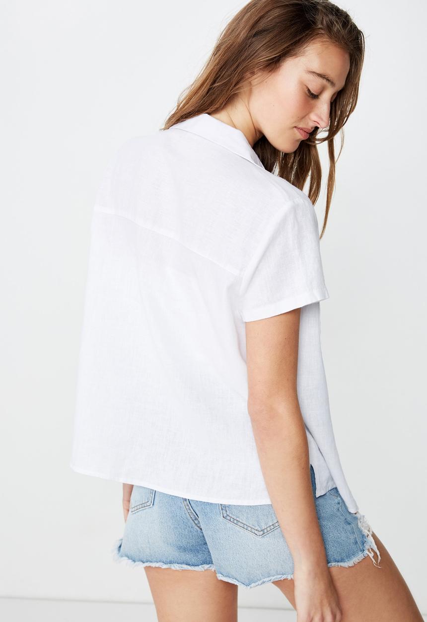 Cotton On - Ricky resort shirt - white