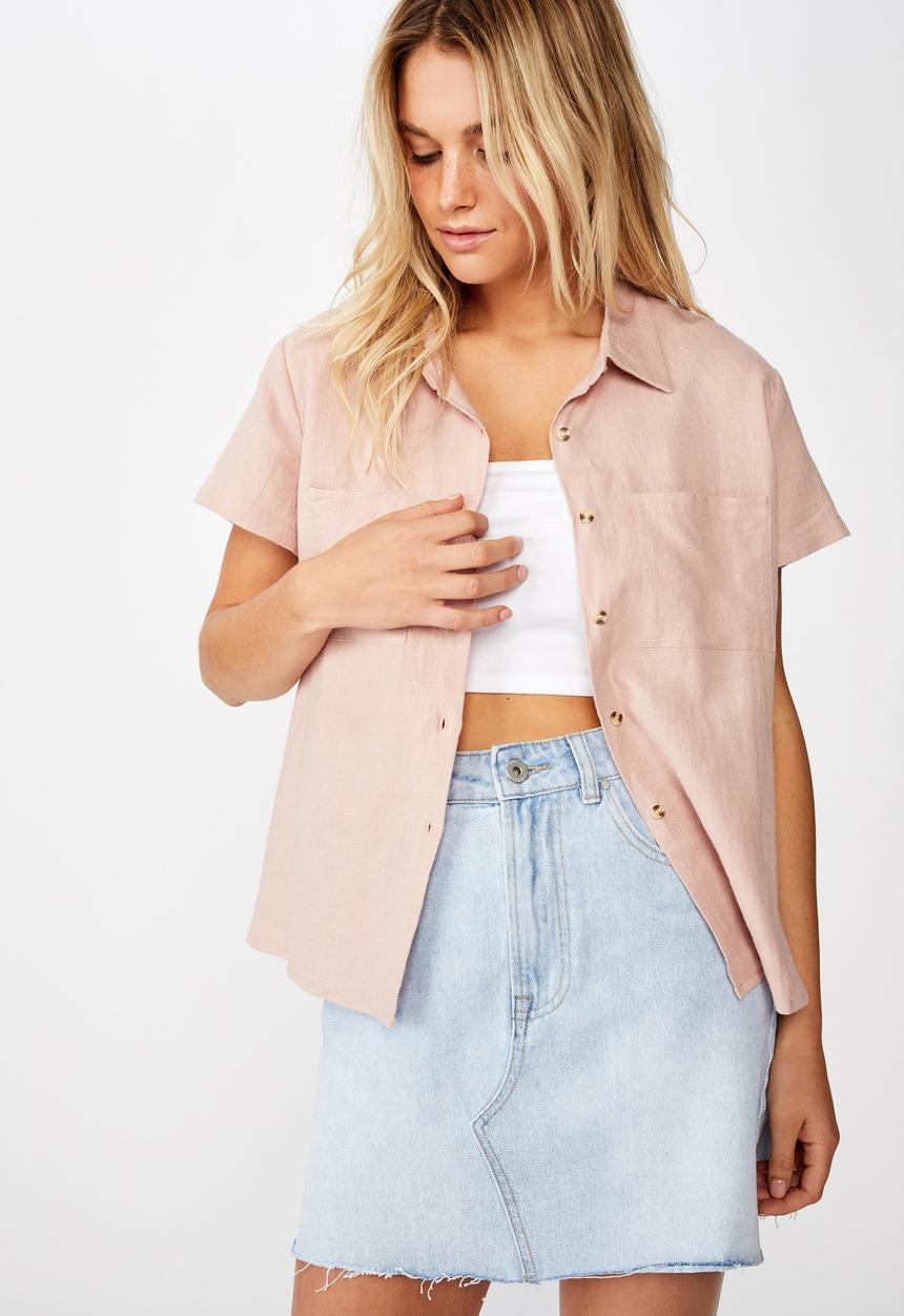 Cotton On - Ricky resort shirt - pink