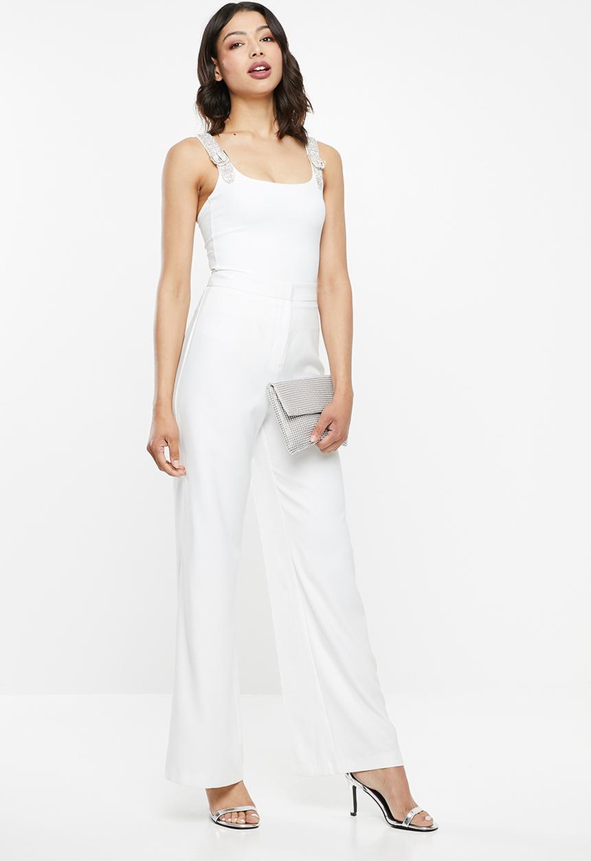 SISSY BOY - Belted bodysuit - white