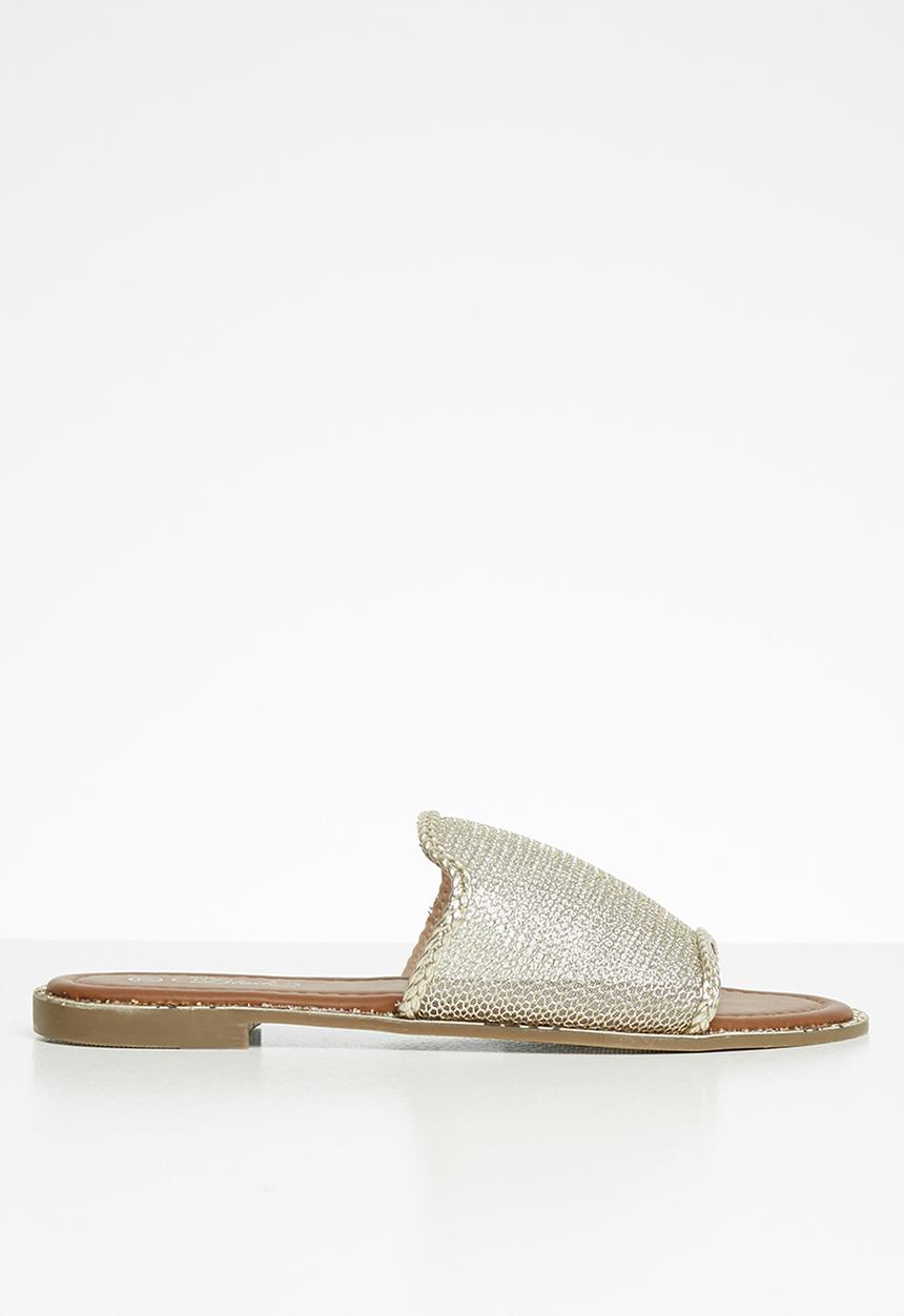 Miss Black - Montego sandal - gold