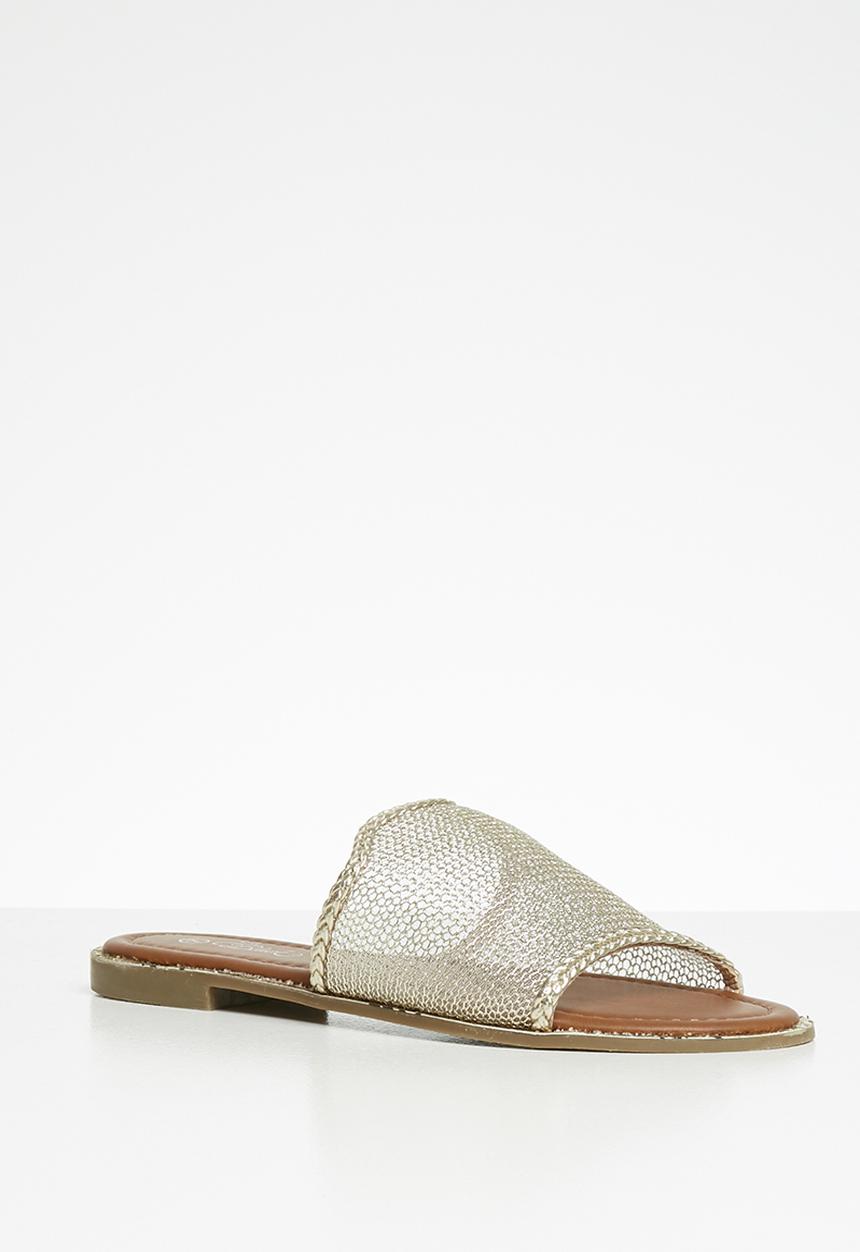Miss Black - Montego sandal - gold
