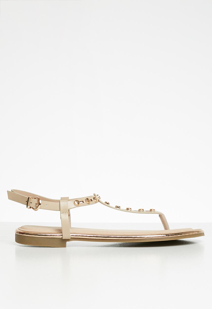 Miss Black - Montreal sandal - beige & rose gold