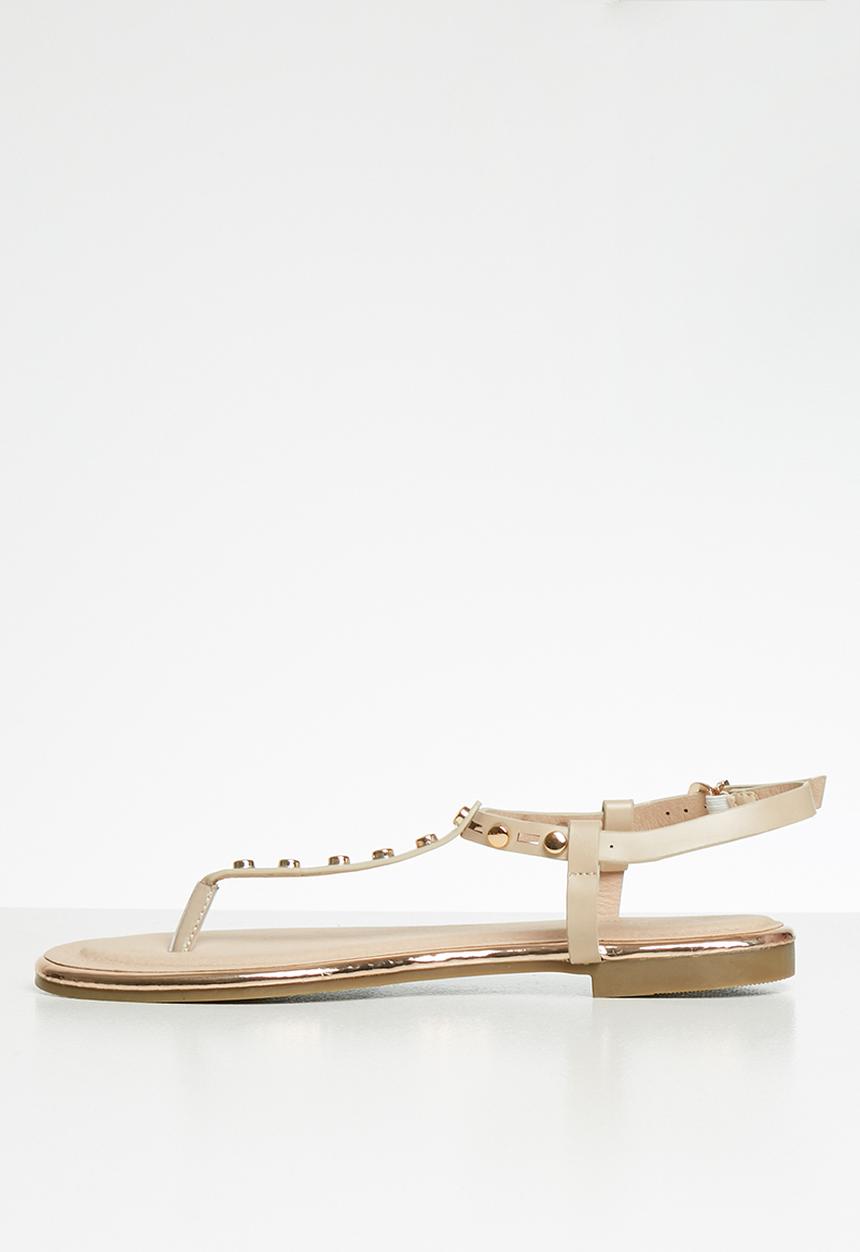 Miss Black - Montreal sandal - beige & rose gold