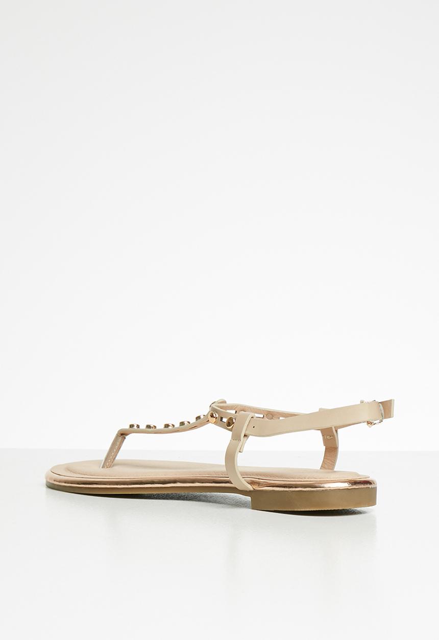 Miss Black - Montreal sandal - beige & rose gold