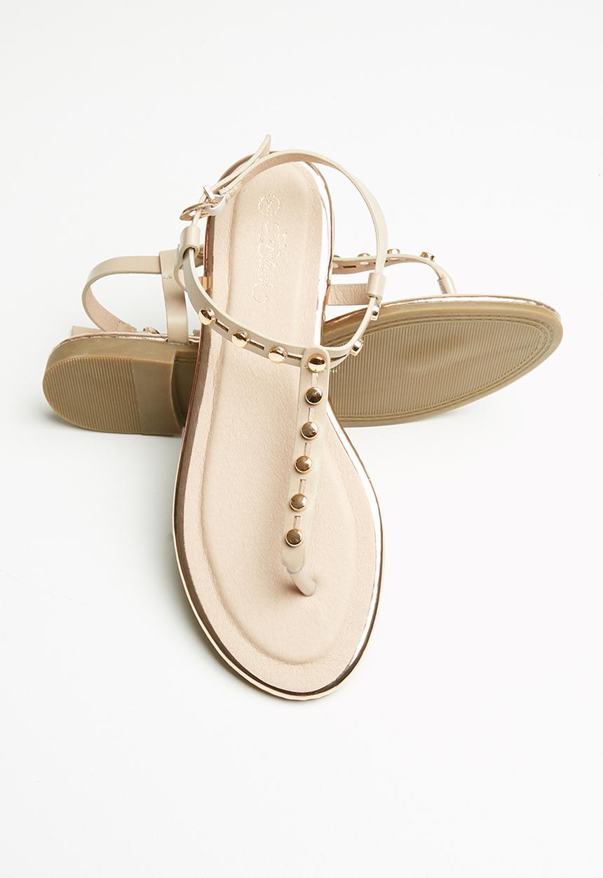 Miss Black - Montreal sandal - beige & rose gold