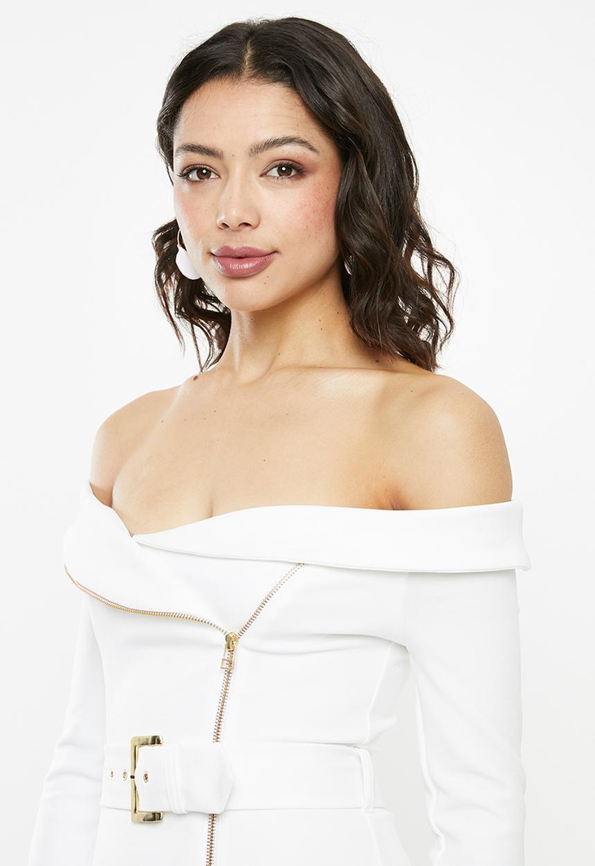 SISSY BOY - Boity: bardot dress - white