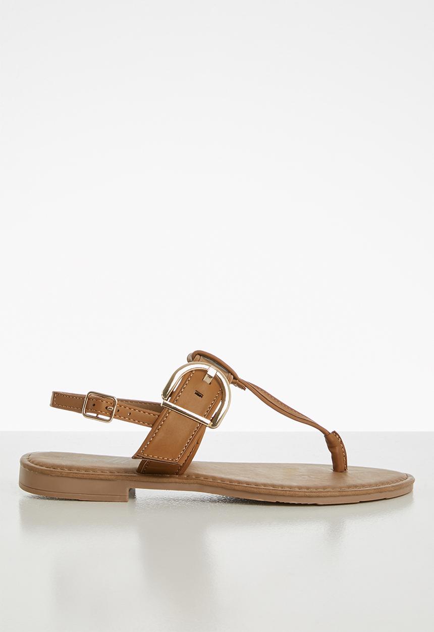 edit - Rhea T-bar sandal - brown