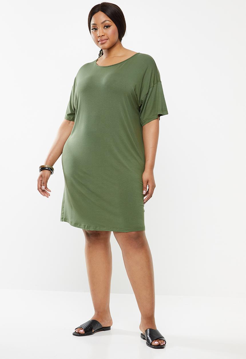 Superbalist - Boxy tee dress - khaki