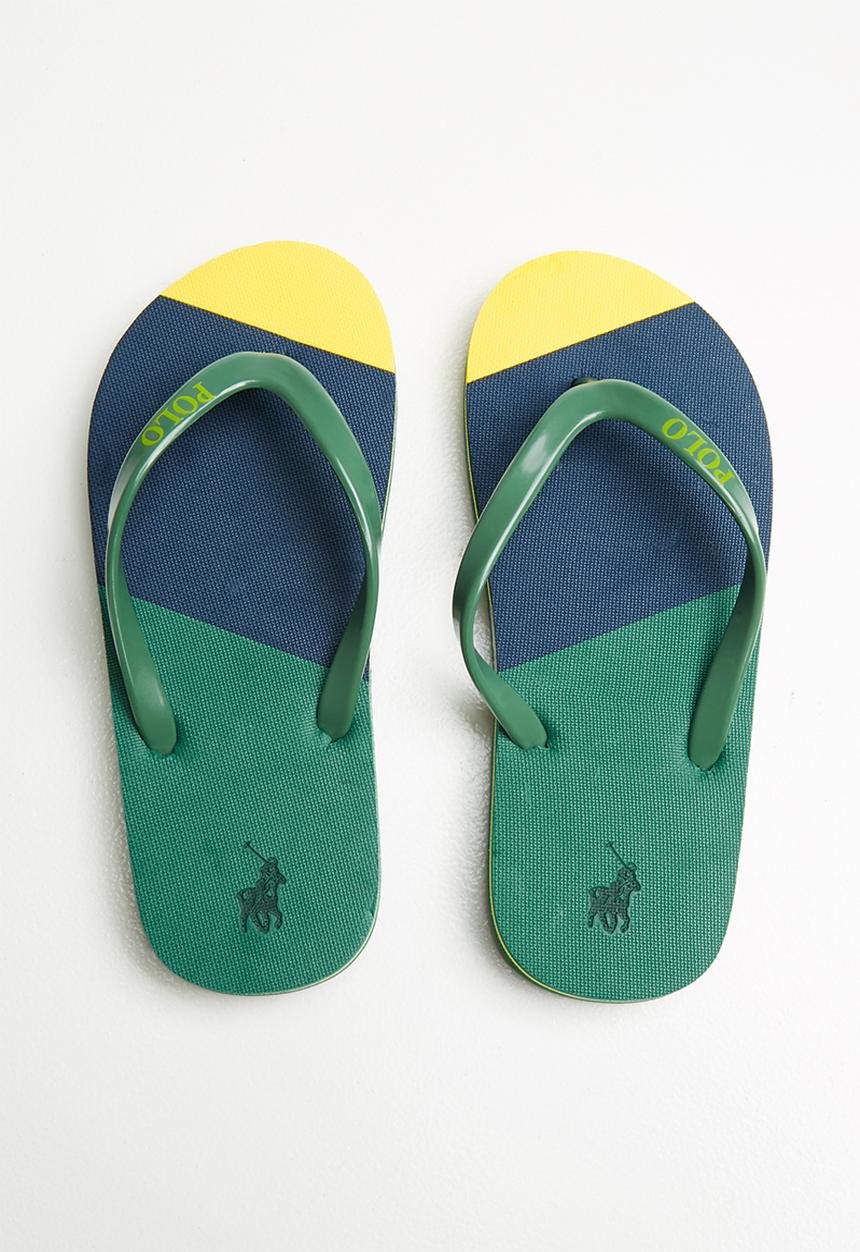 POLO - Boys luke world cup flip flops - green