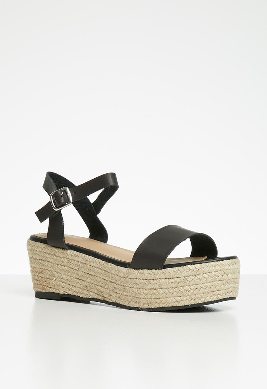 Superbalist - Julie espadrille flatform - black
