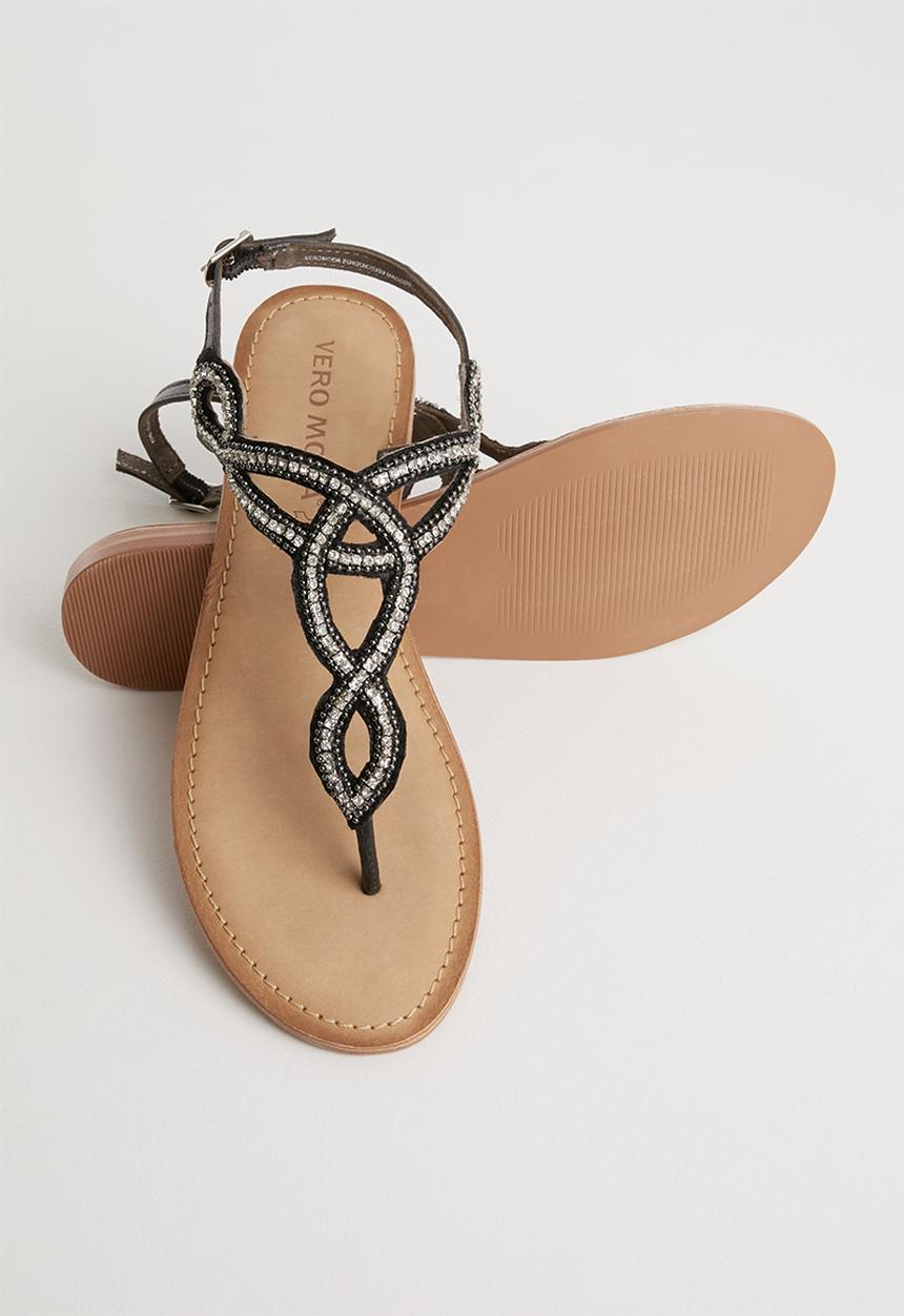 Vero Moda - Liv leather sandal - black