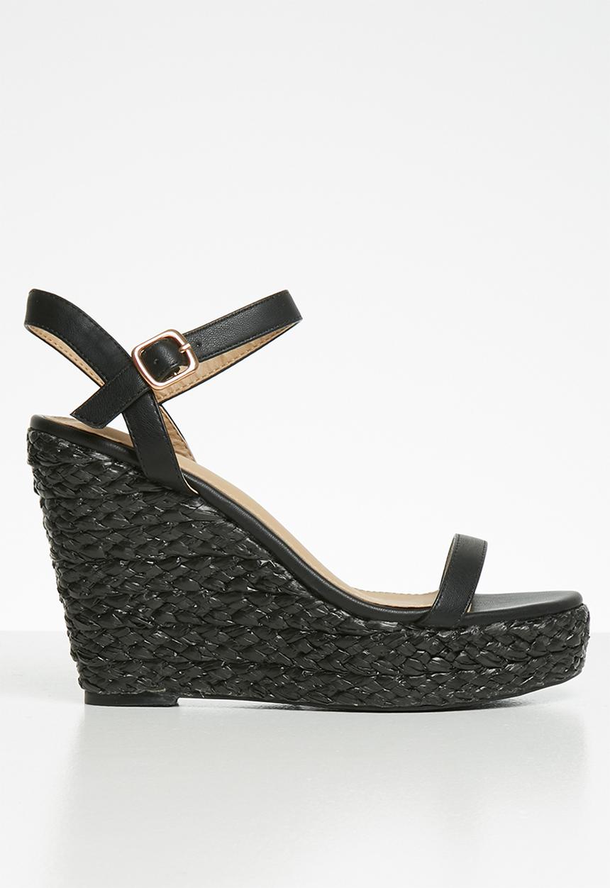 Superbalist - Liya espadrille wedge - black