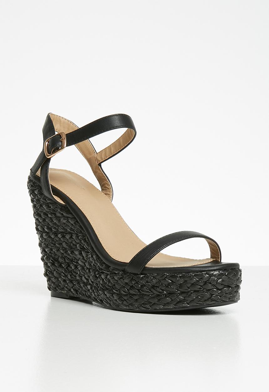 Superbalist - Liya espadrille wedge - black