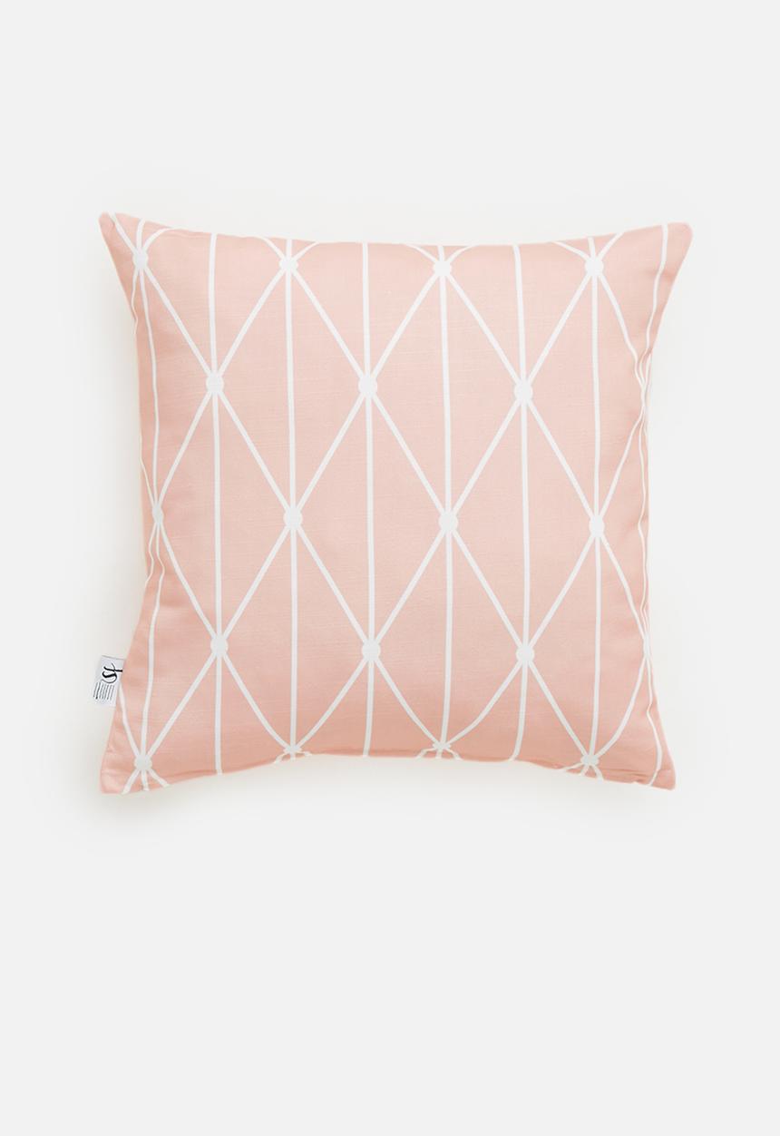 Sixth Floor - Dot diamond cushion cover - pink