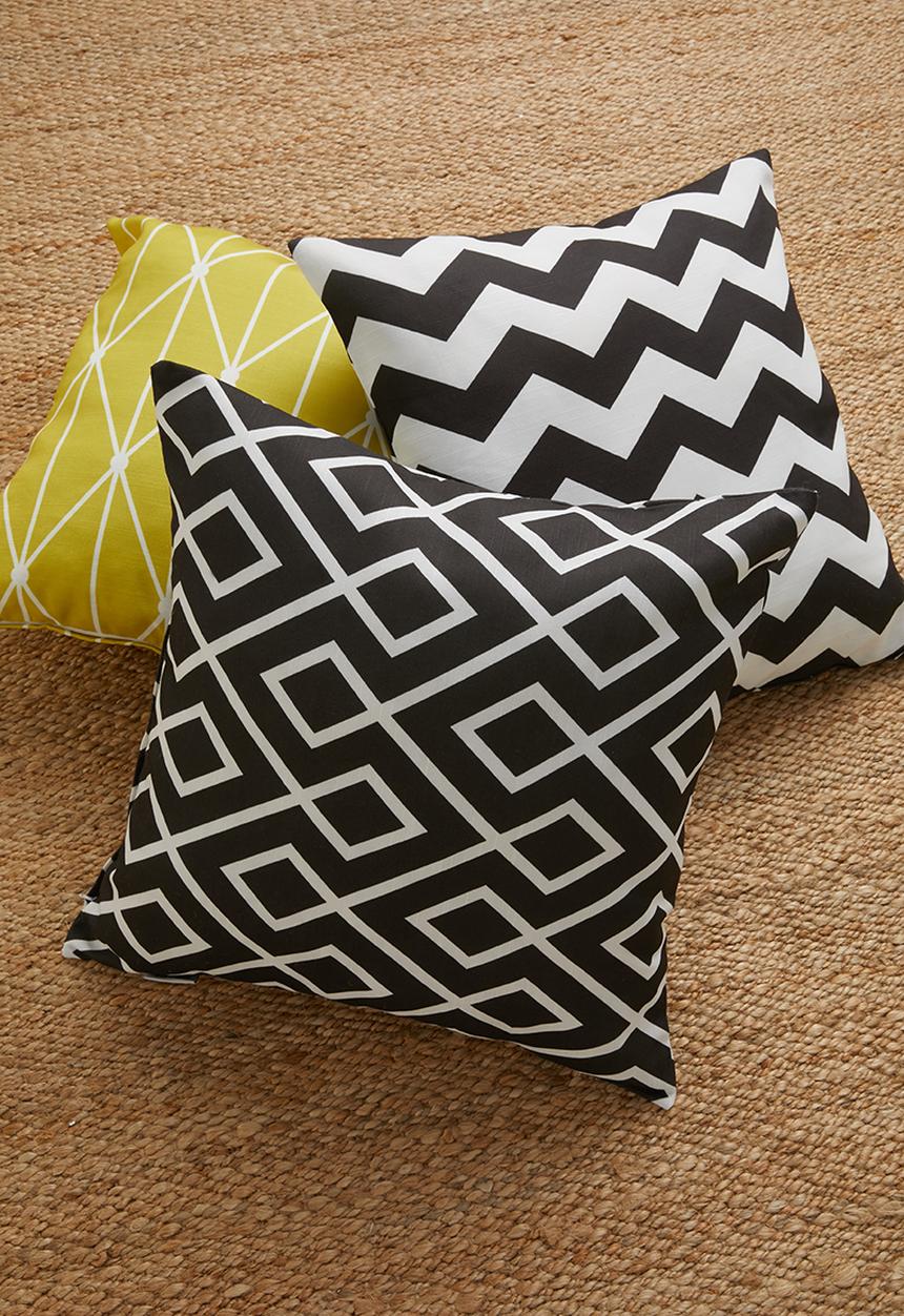 Sixth Floor - Gem cushion cover - black