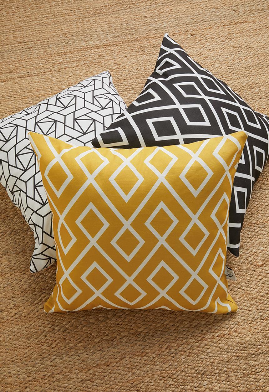 Sixth Floor - Gem cushion cover - sulphur