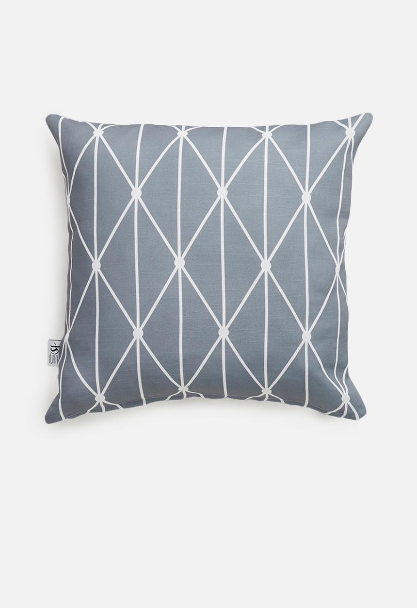 Sixth Floor - Dot diamond cushion cover - grey