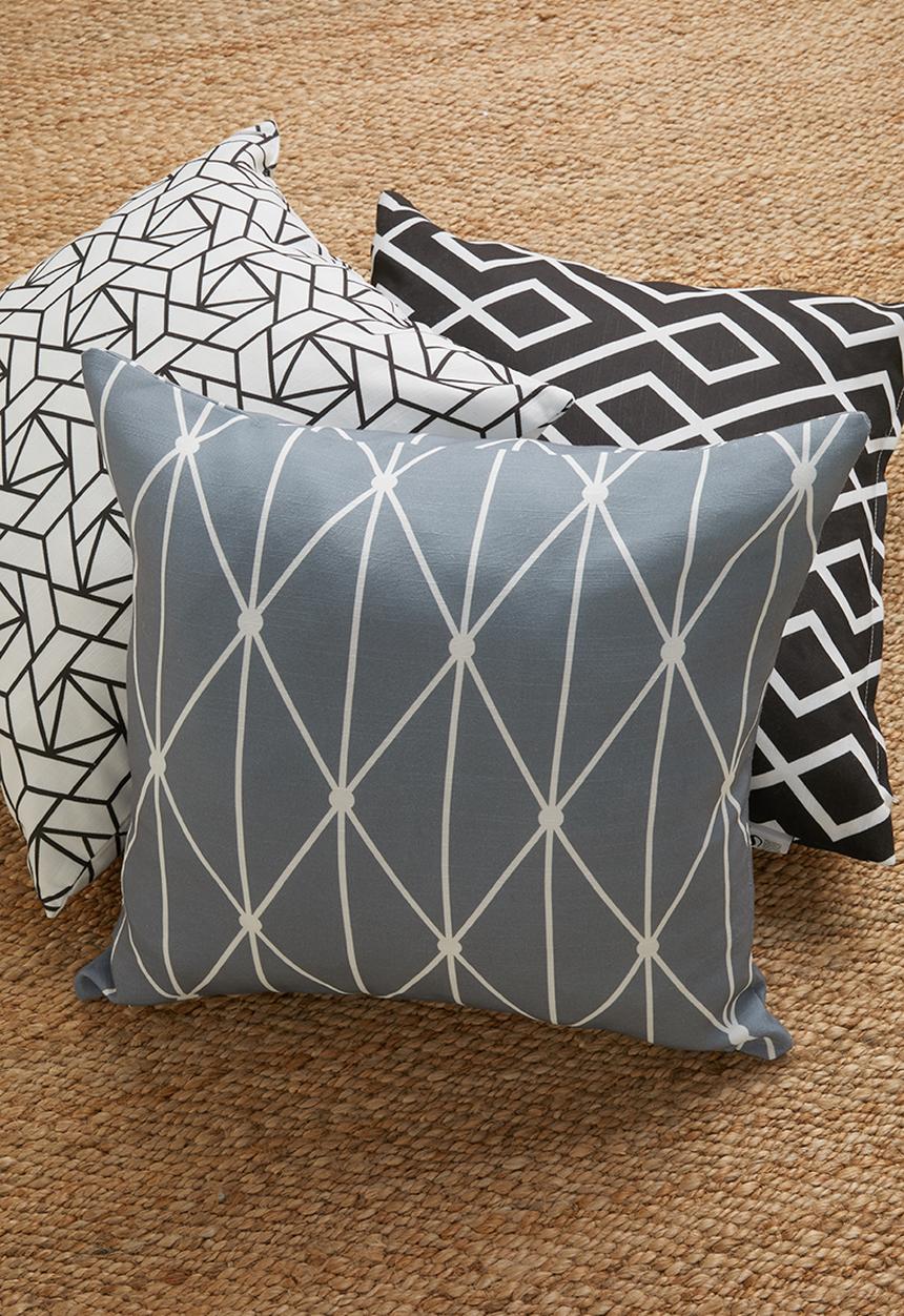 Sixth Floor - Dot diamond cushion cover - grey