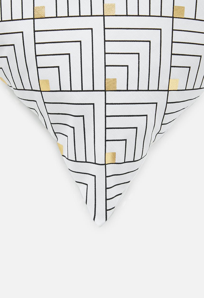 Sixth Floor - Mini chevron cushion cover - black & white