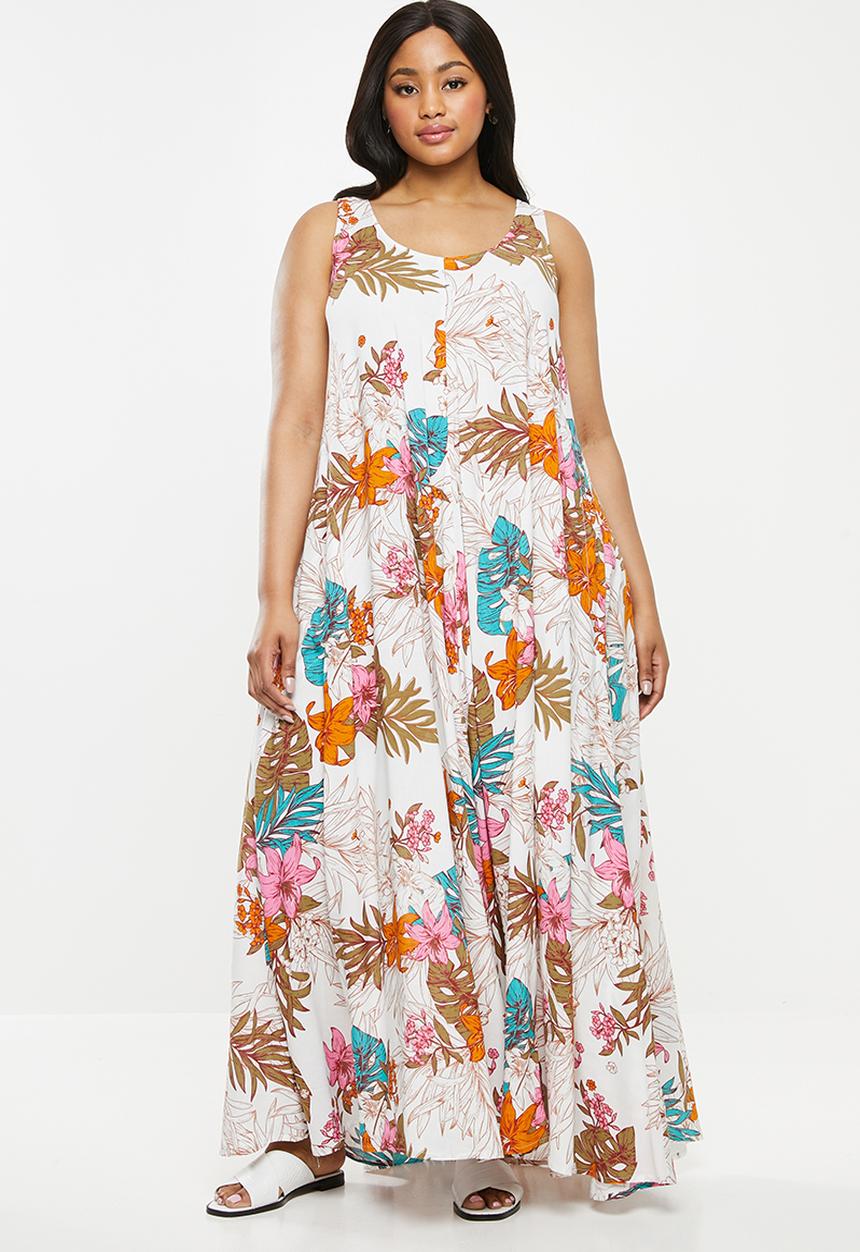 AMANDA LAIRD CHERRY - Plus size Nesiwe dress - orange & pink