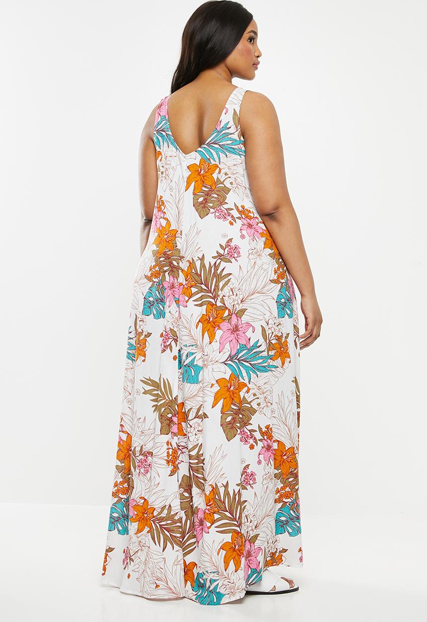 AMANDA LAIRD CHERRY - Plus size Nesiwe dress - orange & pink