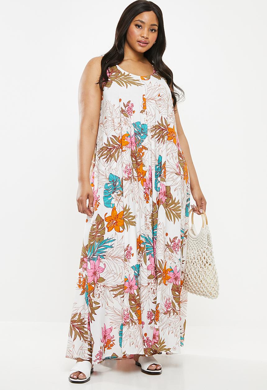 AMANDA LAIRD CHERRY - Plus size Nesiwe dress - orange & pink