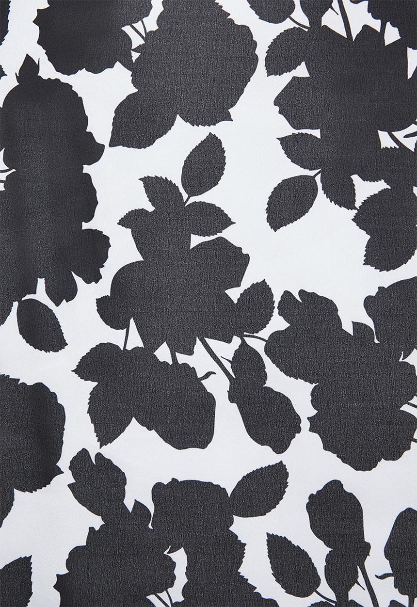 Superbalist - Printed wrap blouse - black & white 
