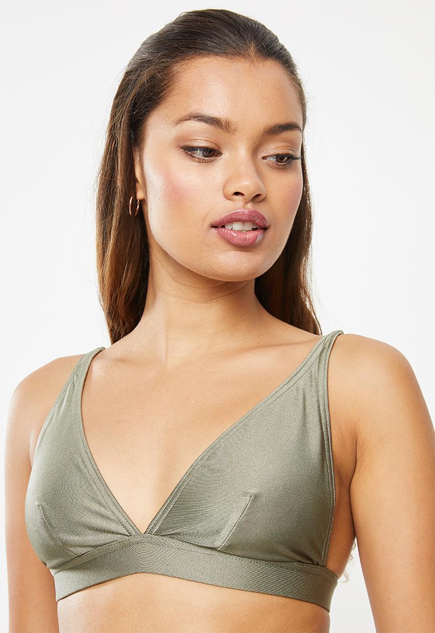 Superbalist - Triangle style bikini top - brown