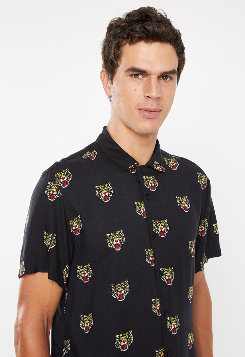 Brave Soul - Malayan short sleeve shirt - black
