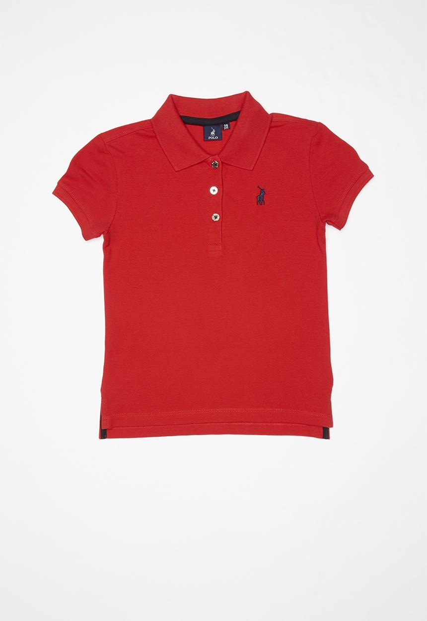 POLO - Girls nina short sleeve golfer - red
