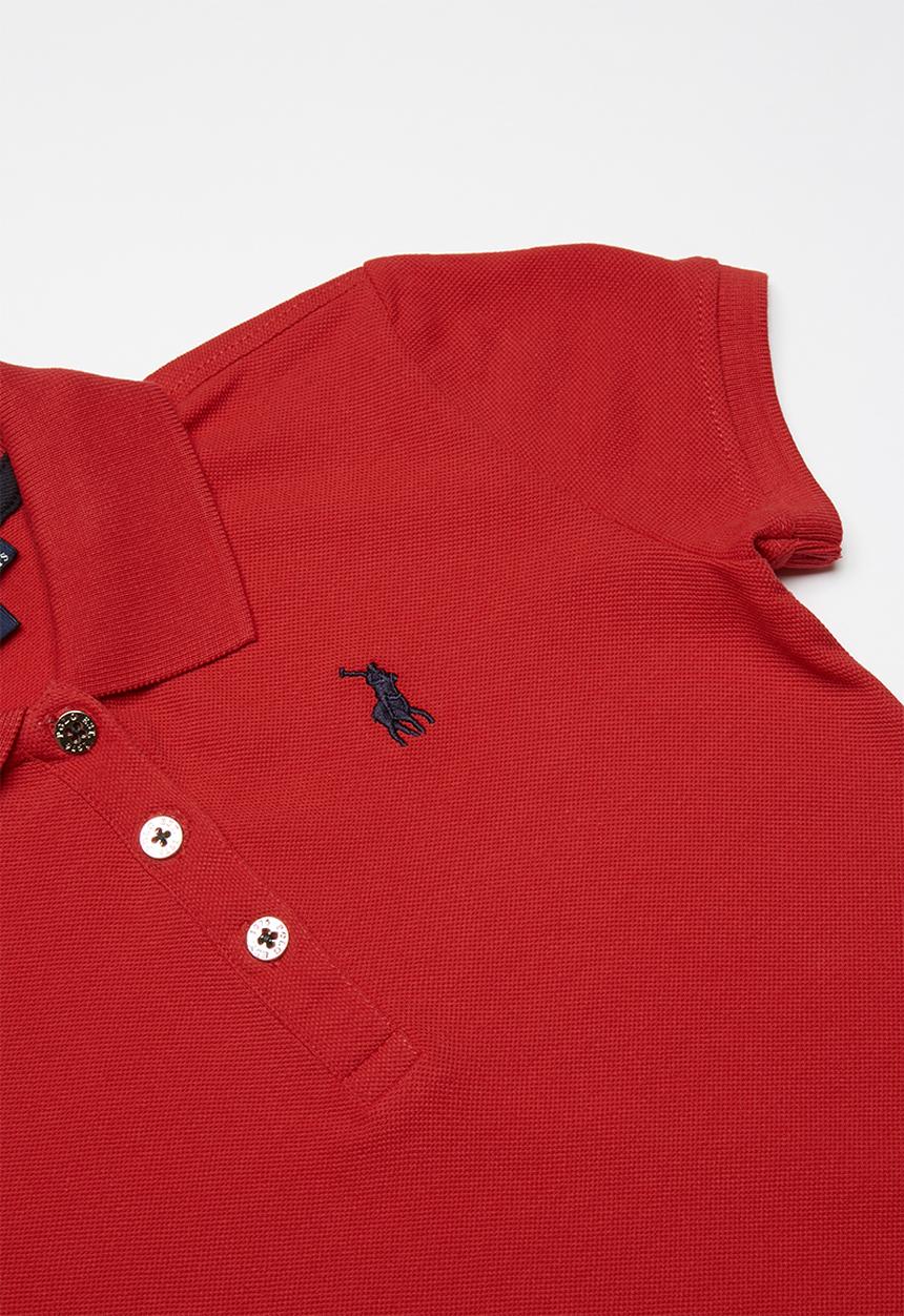 POLO - Girls nina short sleeve golfer - red