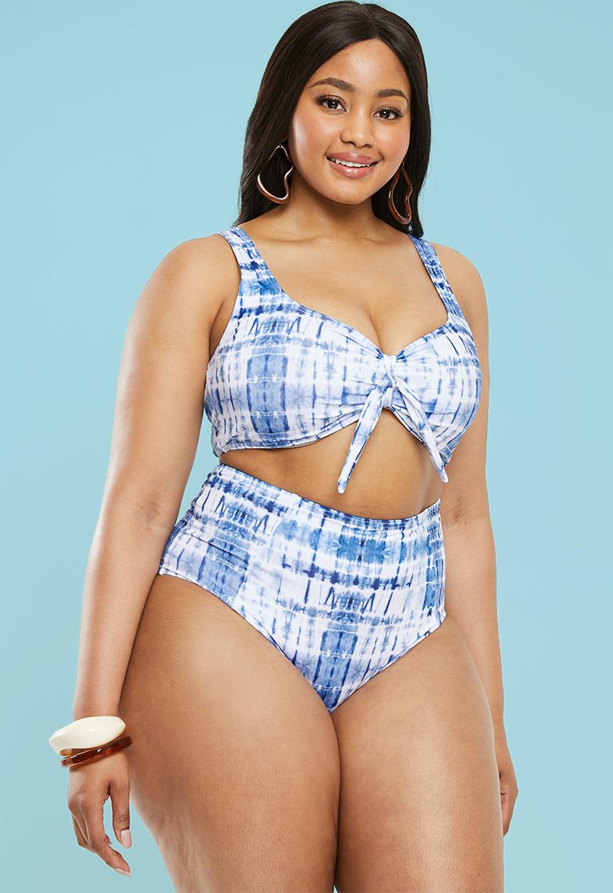 Superbalist - Plus bikini bottom - blue & white