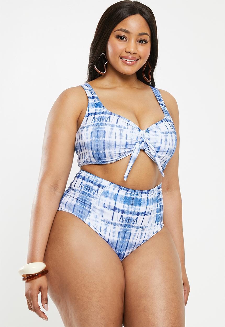 Superbalist - Plus bikini bottom - blue & white
