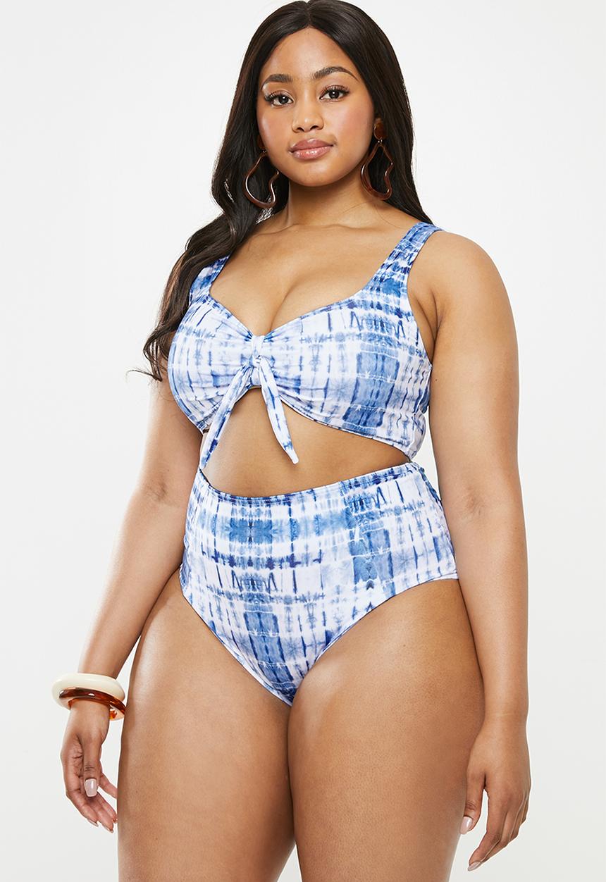 Superbalist - Plus bikini bottom - blue & white
