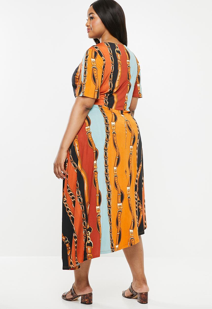 edit Plus - Asymmetrical hem dress - multi 