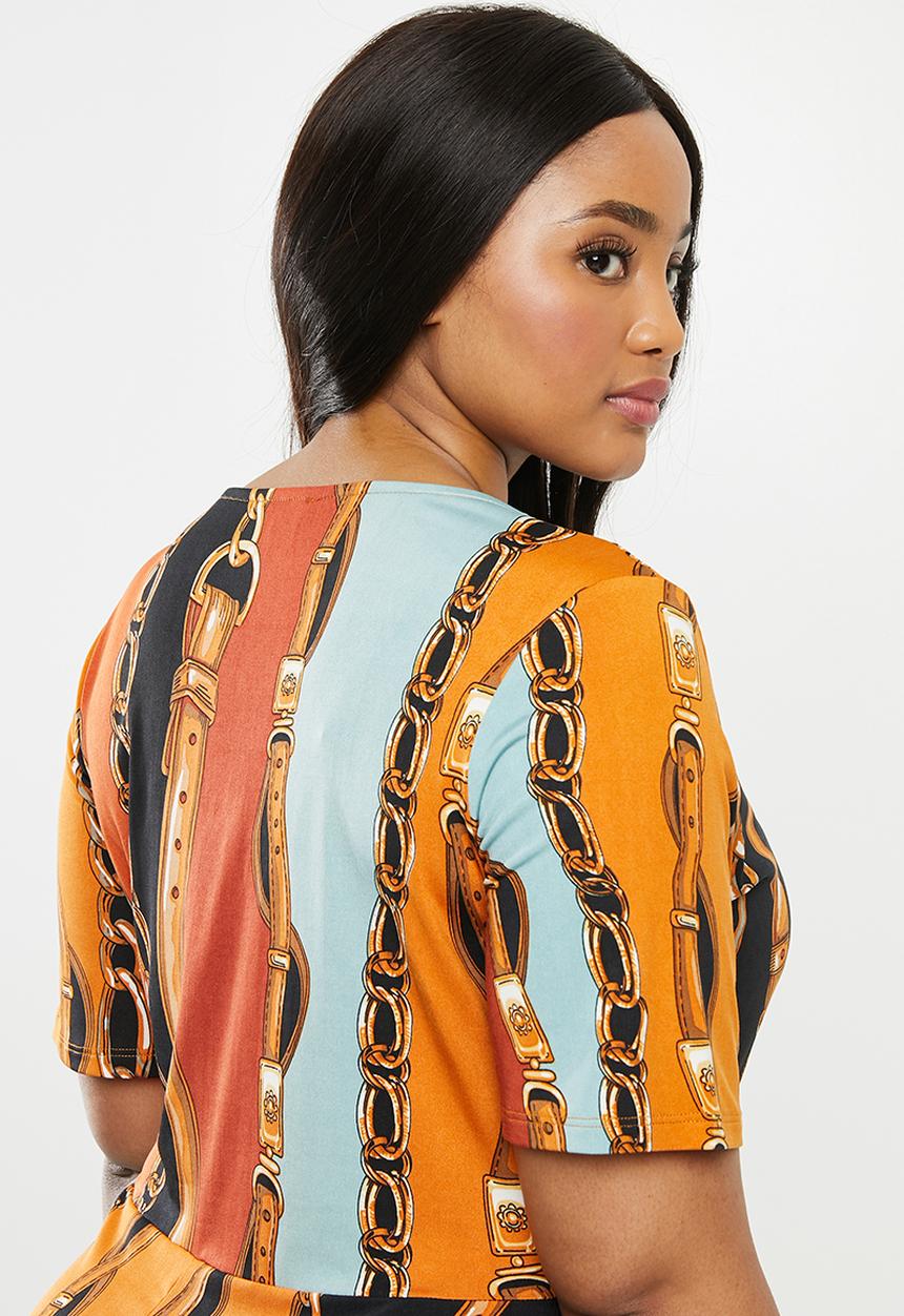 edit Plus - Asymmetrical hem dress - multi 