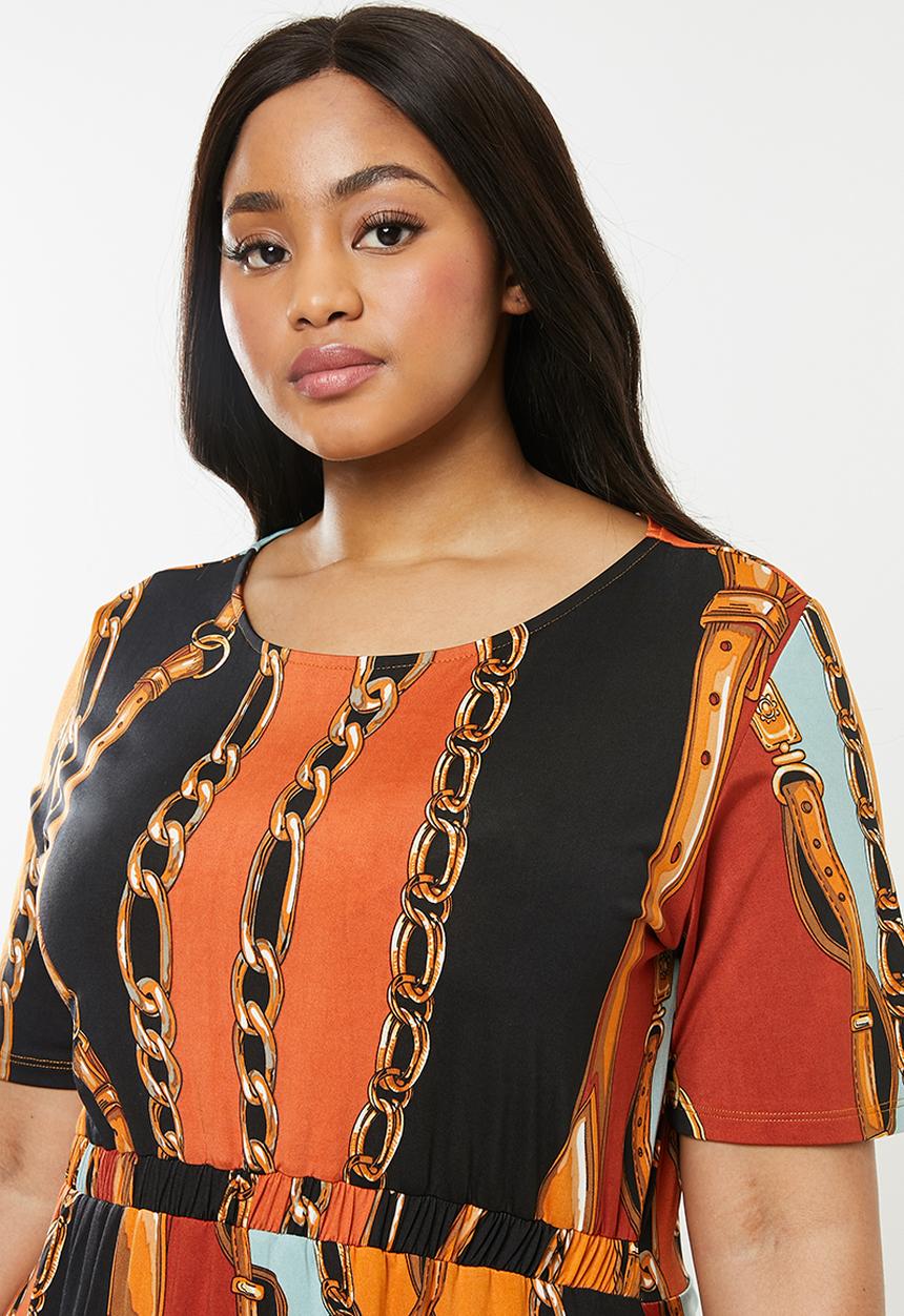 edit Plus - Asymmetrical hem dress - multi 