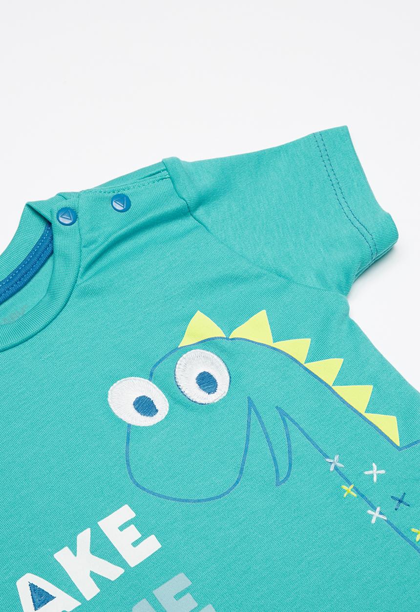Baby Corner - 2 piece printed tee & short set - blue 
