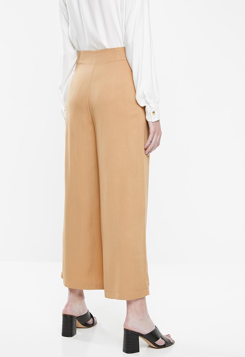 Superbalist - Formal wide leg pants - brown
