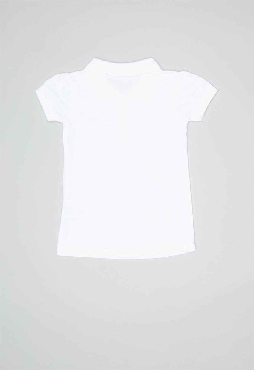 GUESS - Girls short sleeve classic guess polo - true white