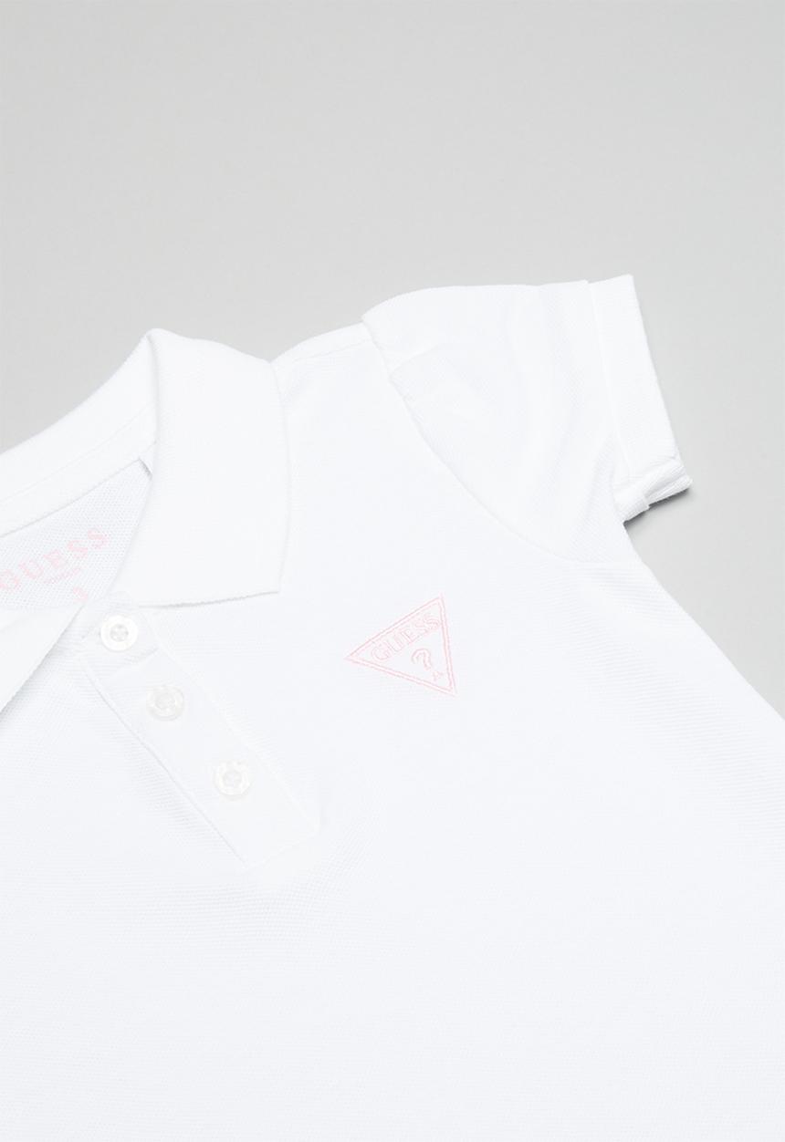GUESS - Girls short sleeve classic guess polo - true white