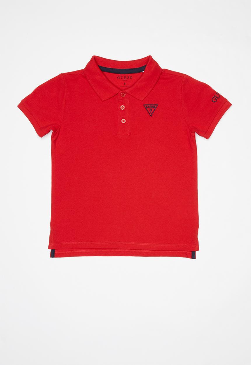 GUESS - Guess kids short sleeve core polo tee - red