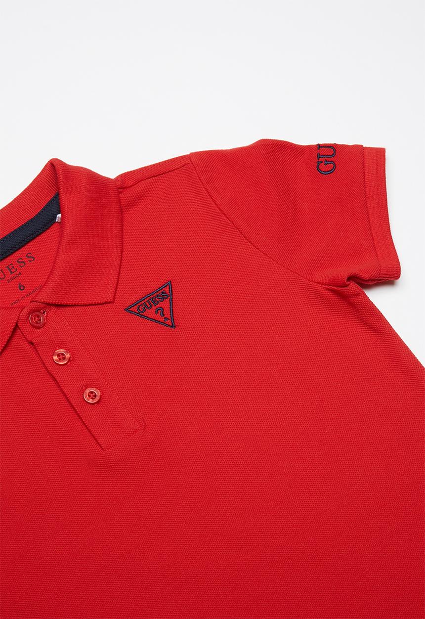 GUESS - Guess kids short sleeve core polo tee - red