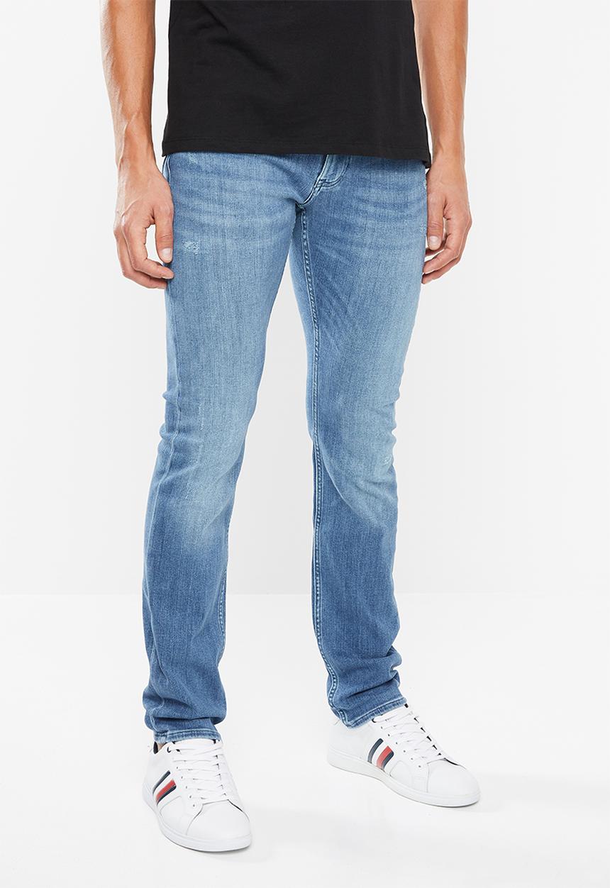 Tommy Hilfiger - Bleecker distressed slim fit jeans - blue