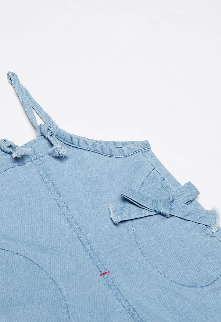 Pop Candy - Kids denim dungaree - blue